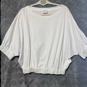 Anthropologie White Crop Top size M